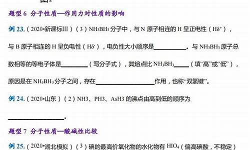 高考化学必考题型总结,化学高考常考题型