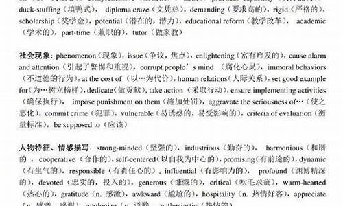 高考英语常用词组归纳_高考英语常考词汇总结