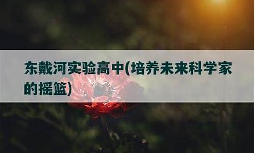 东戴河实验高中高考成绩-东戴河实验中学录取分数